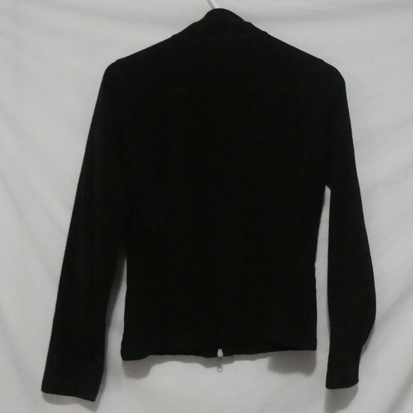 JACOB CONNECTION | medium | Black Zip-Up Lightweight Fleece Jacket - Picture 3 of 15